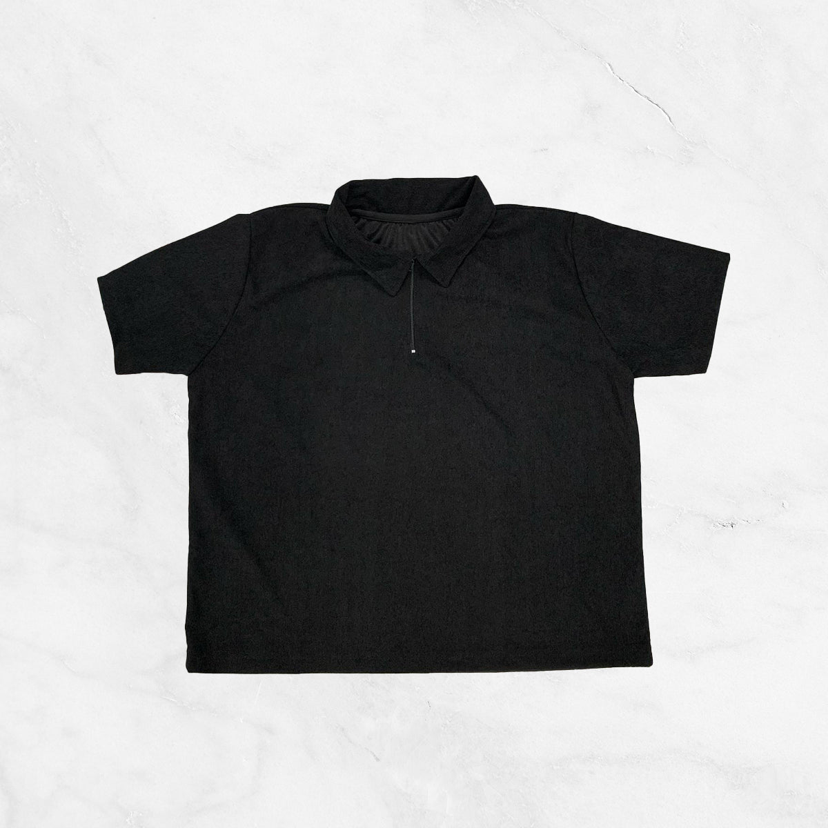 Boxy Cropped Corduroy Polo