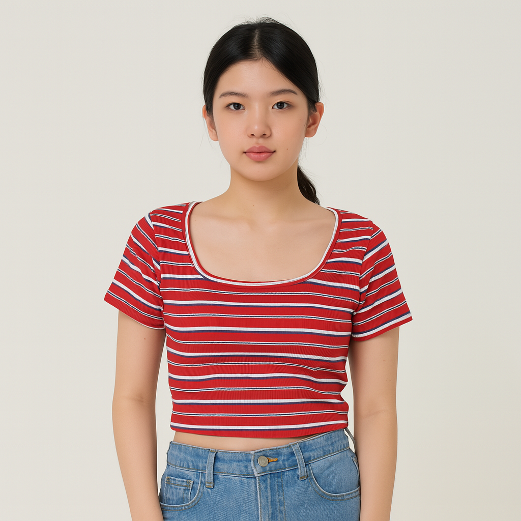 Square Neck Korean Croptop