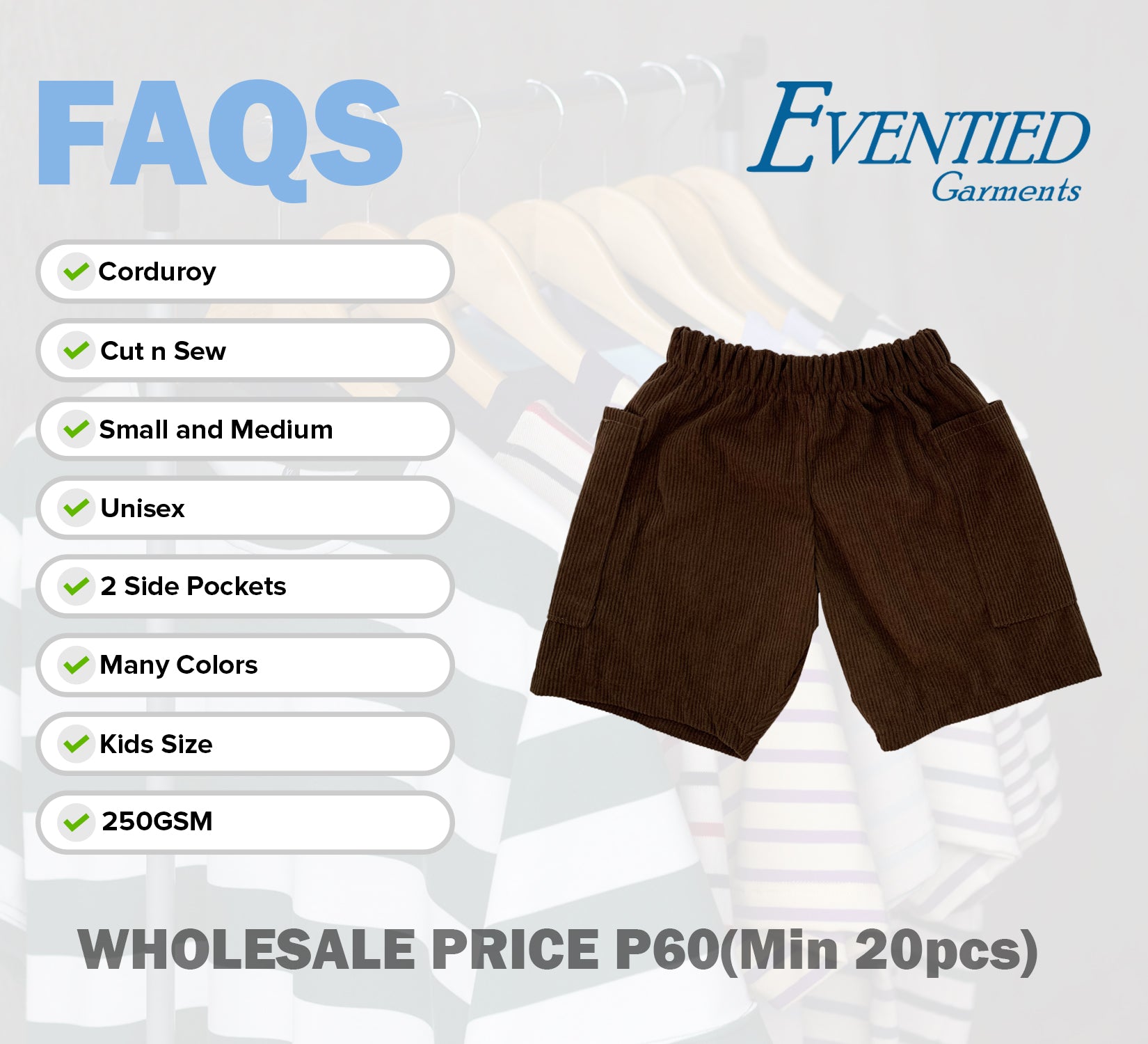 Kid's Corduroy Shorts