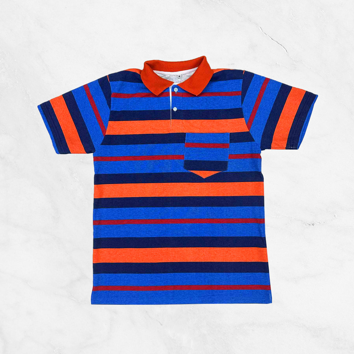 Striped Polo w/ Pocket