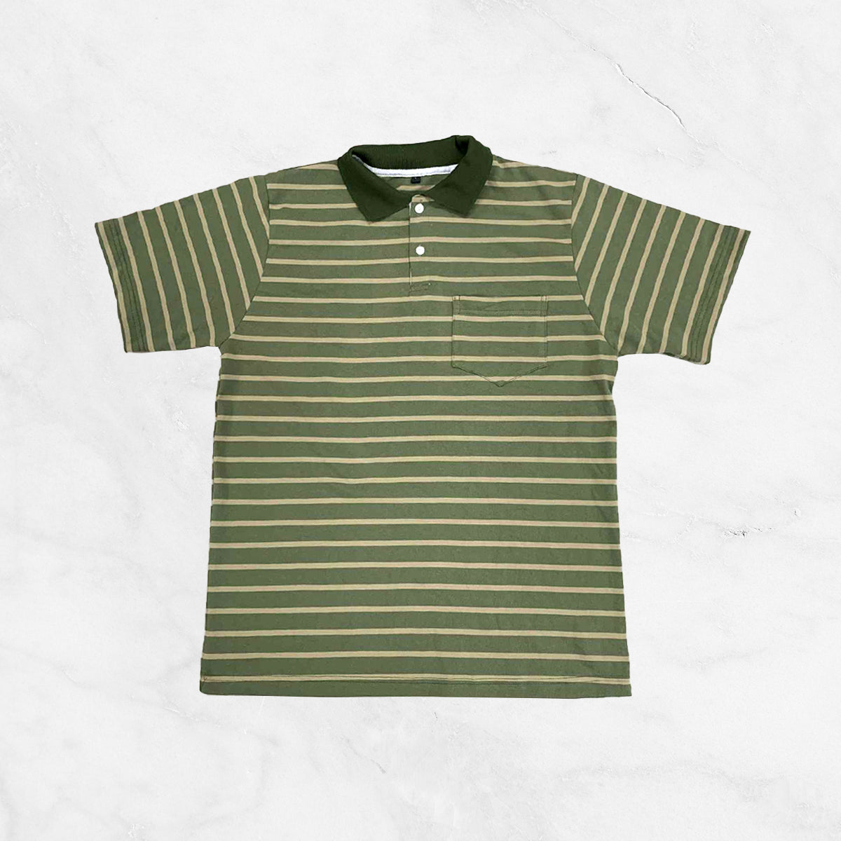 Striped Polo w/ Pocket