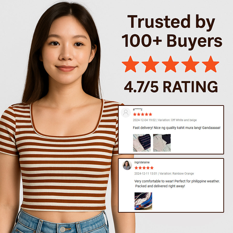 Square Neck Korean Croptop