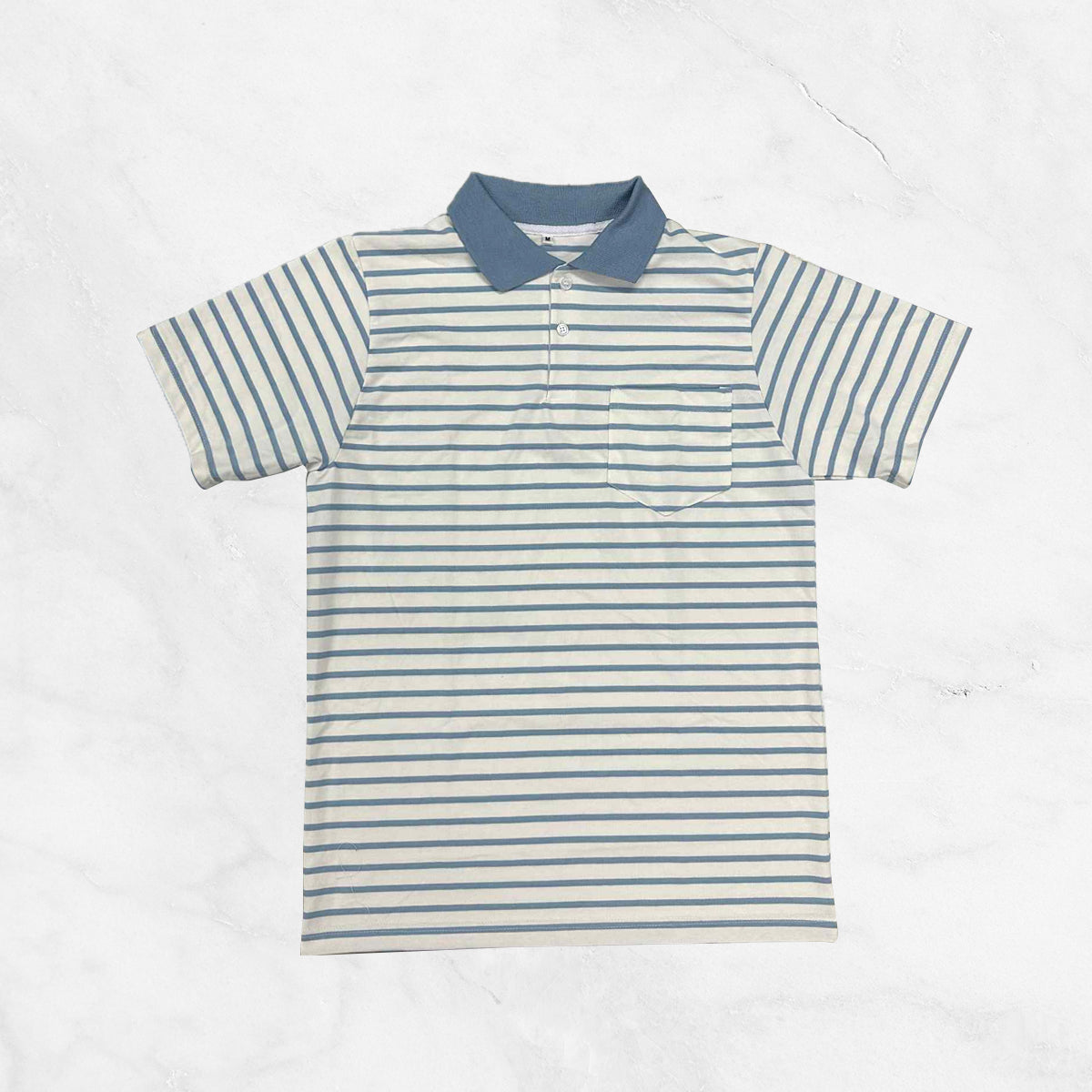 Striped Polo w/ Pocket