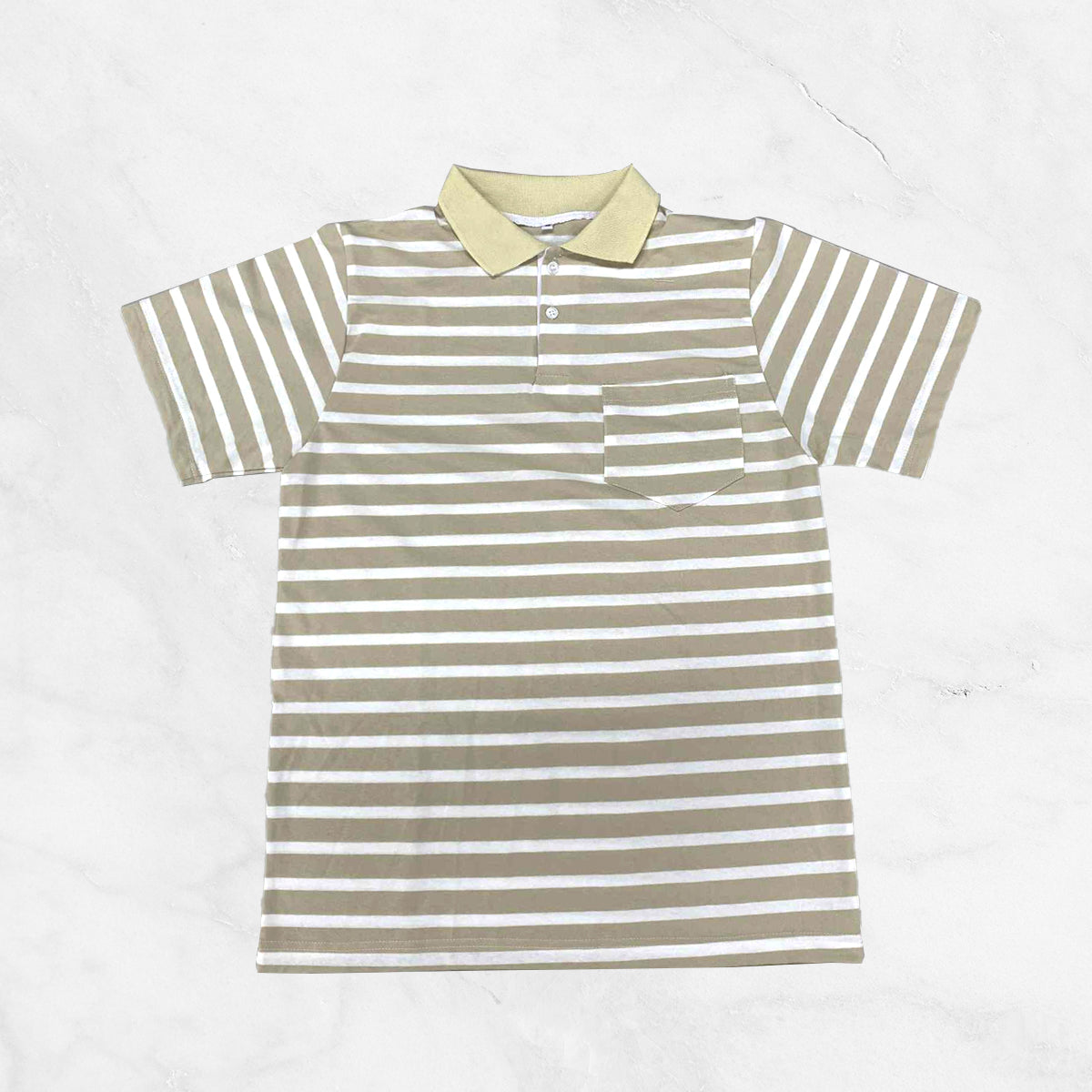 Striped Polo w/ Pocket