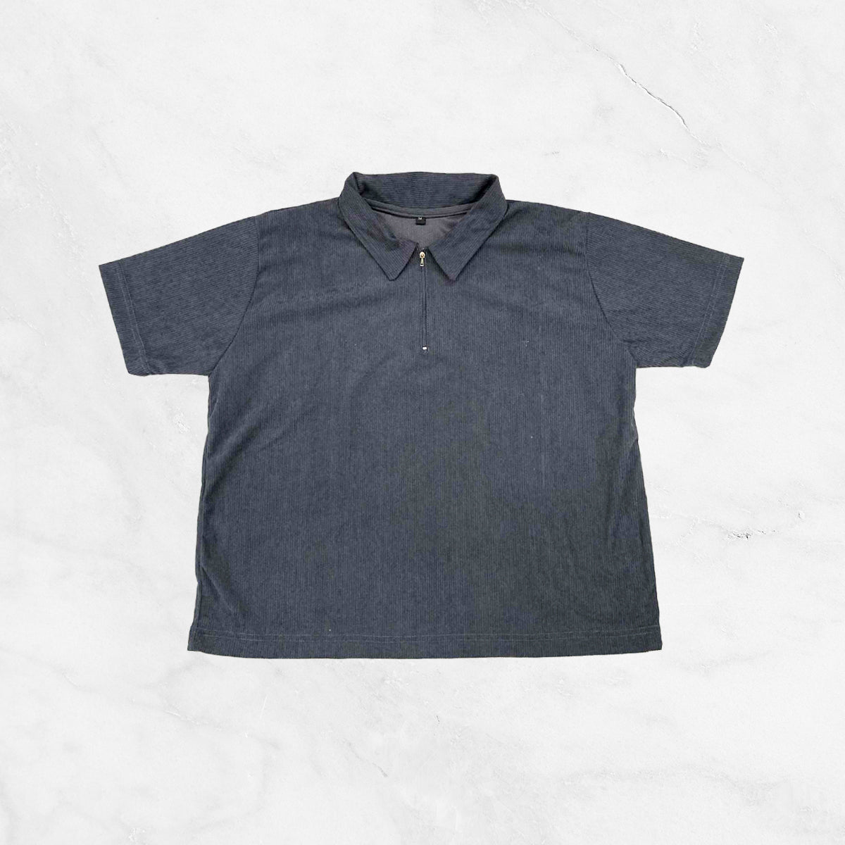 Boxy Cropped Corduroy Polo