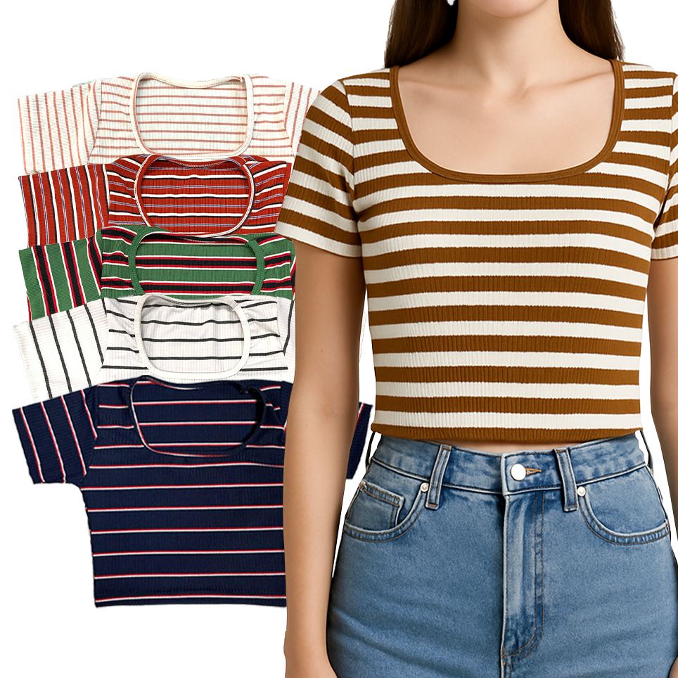 Square Neck Korean Croptop