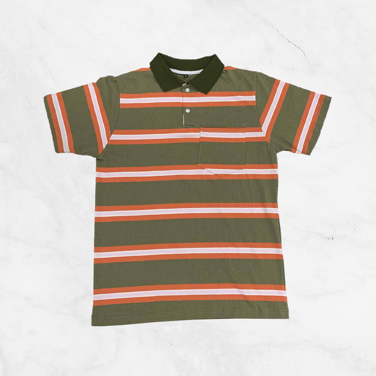 Striped Polo w/ Pocket