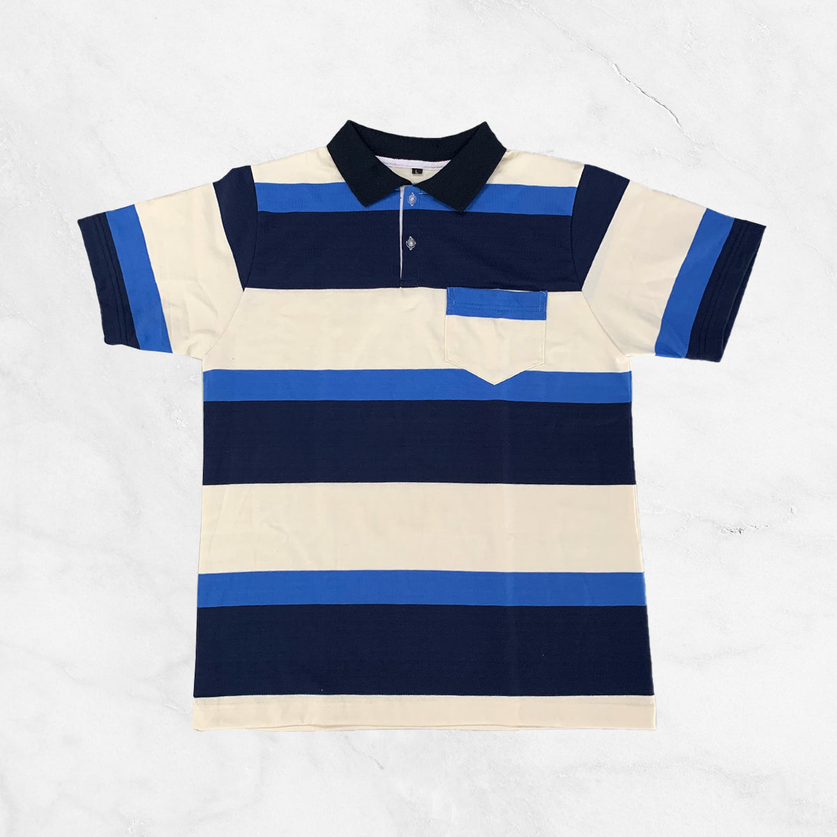 Striped Polo w/ Pocket