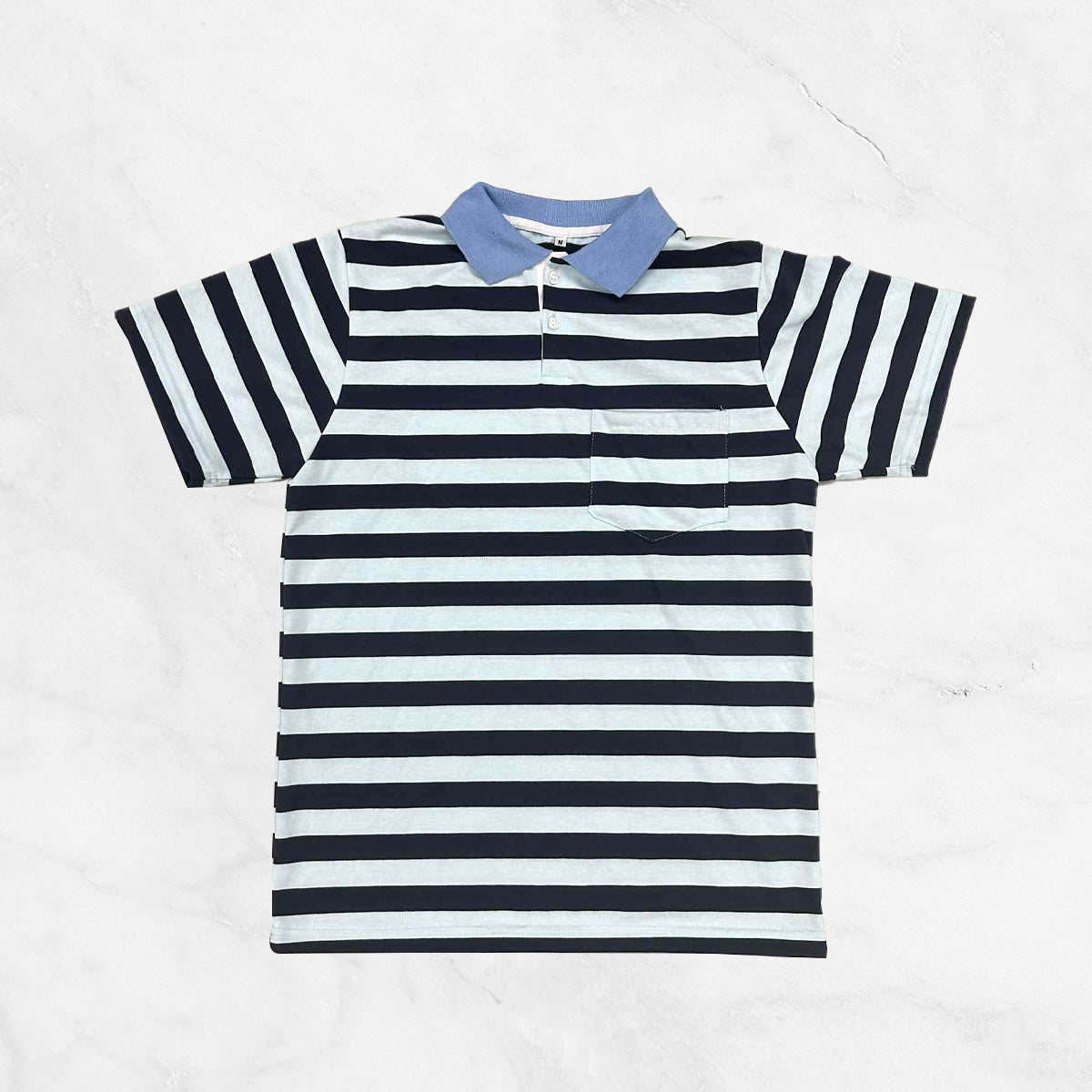 Striped Polo w/ Pocket
